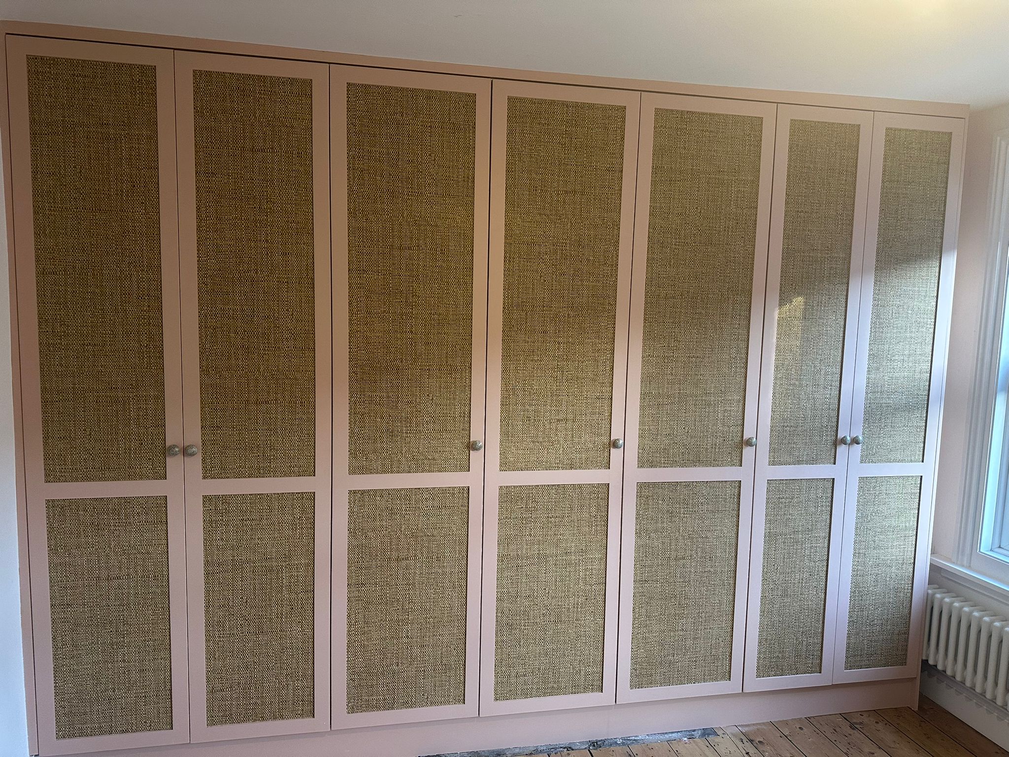 Custom fitted wardrobe installation